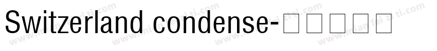 Switzerland condense字体转换